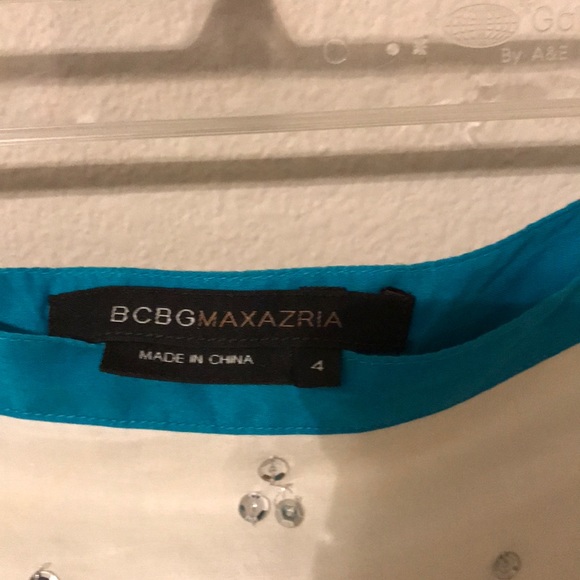 Sequin detailed teal and white midi skirt - Picture 2 of 4